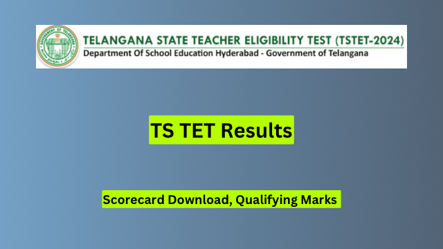 TS TET Results 2024