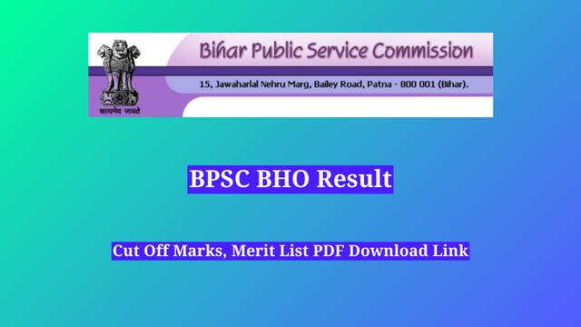 BPSC BHO Result 2024