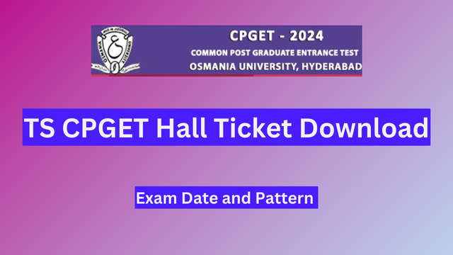 TS CPGET Hall Ticket Download